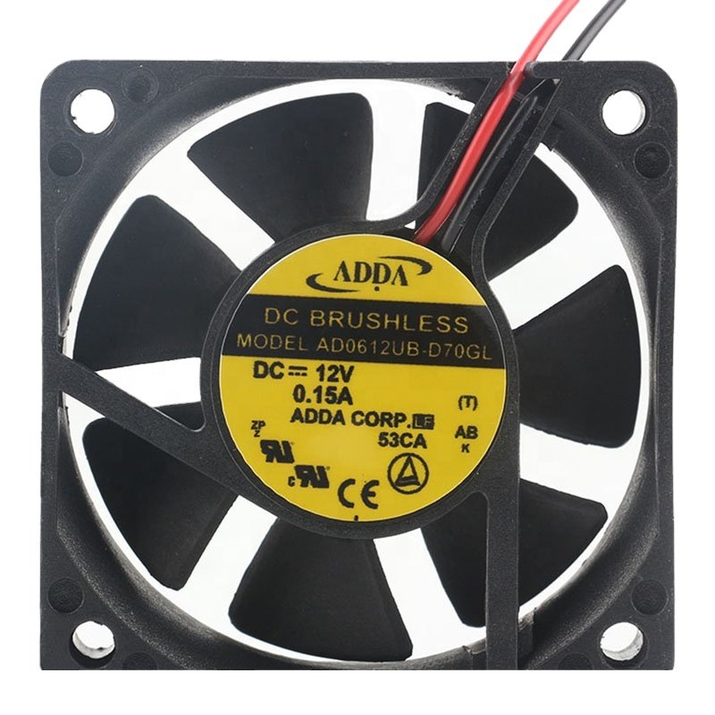 Original Binding ADDA 12V24V DC12V 0.15A EC AC 60*60*15MM 6CM 6015 2-wire Chassis Silent Fan AD0612UB-D70GL Cooling Fan